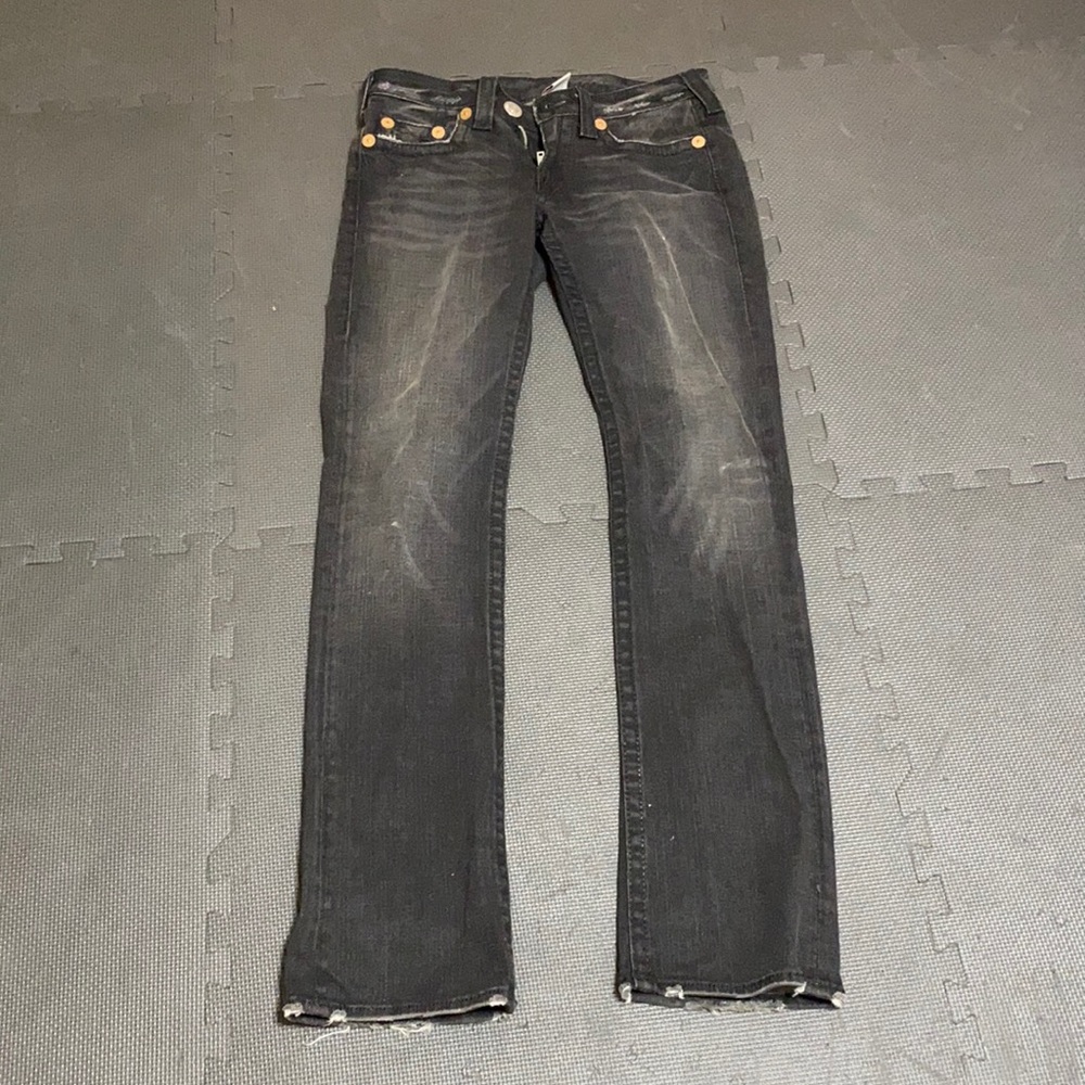 Distressed black jeans